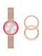 DKNY Sasha Women's Watch with Pink Metal Bracelet