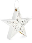 Bizzotto Christmas Metallic White Lantern