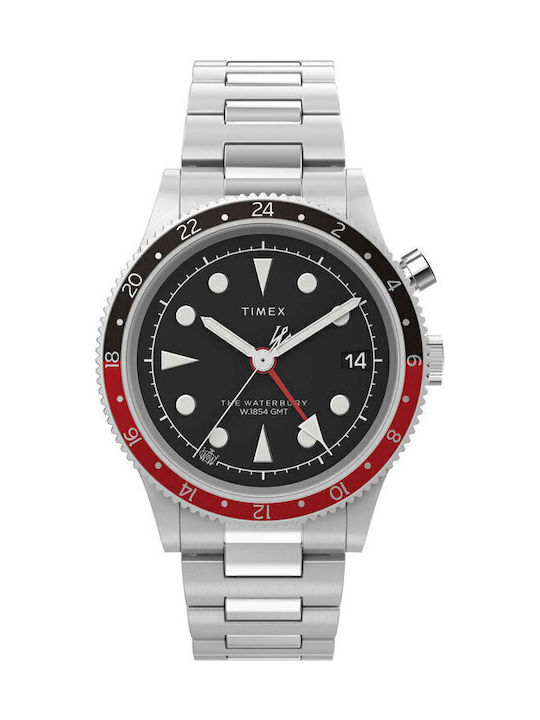 Timex Waterbury Men's Watch 39mm Battery with Silver Stainless Steel Bracelet