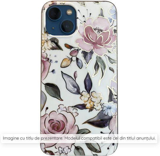 Techsuit Marble Umschlag Rückseite Silikon Weiß (Redmi A1+ / A2+)