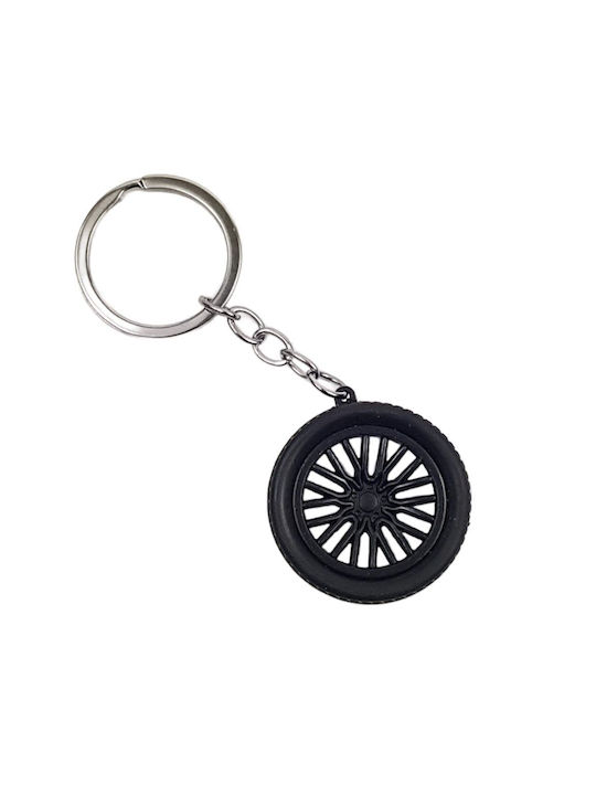 Keychain Jantă neagră din aluminiu