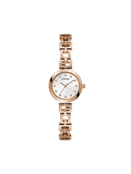 Guess Ladies Watch with Pink Gold Metal Bracelet