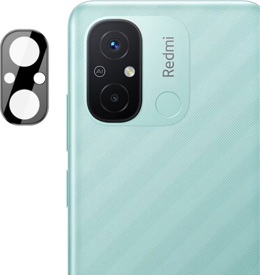 Techsuit Full Προστασία Κάμερας Tempered Glass Μαύρο για το Xiaomi Redmi 12C.