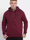 Garage Fifty5 Men's Sweatshirt Jacket with Hood Wine.