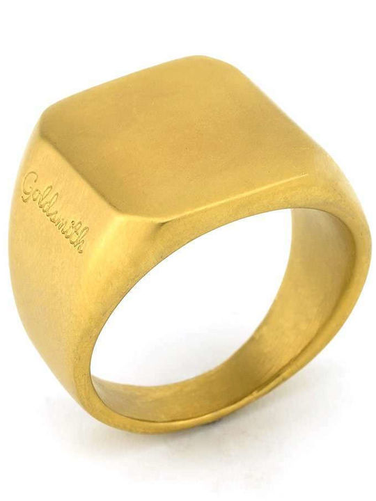 Goldsmith Ανδρικό Δαχτυλίδι από Ατσάλι Επιχρυσωμένο Goldsmith Ανδρικό Δαχτυλίδι από Ατσάλι Επιχρυσωμένο