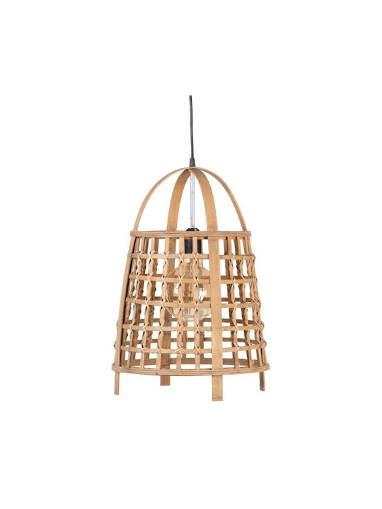 BigBuy Pendant Light Beige with Socket E27 33.5x33.5x48.5cm