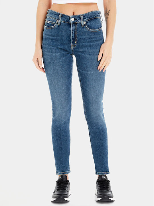 Calvin Klein Γυναικείο Jean Παντελόνι σε Skinny Εφαρμογή Μπλε