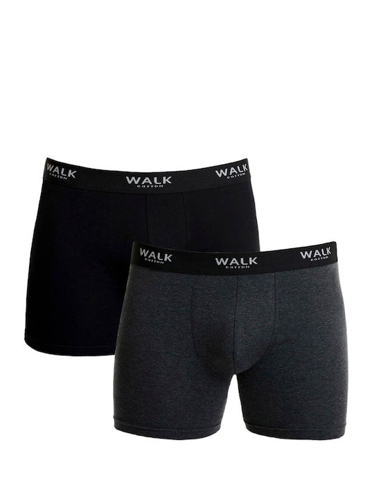 Walk Boxeri pentru bărbați Black 2Pachet