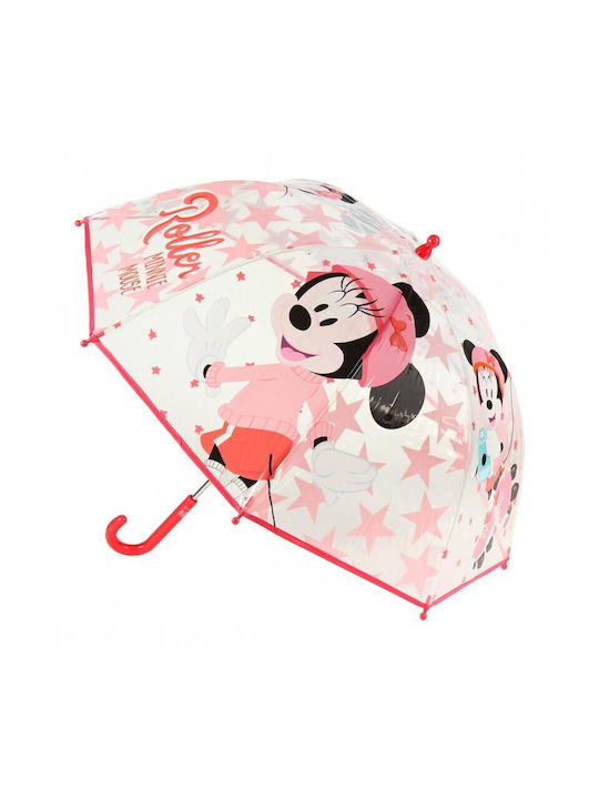 Minnie Mouse Παιδική Ομπρέλα Μπαστούνι Πολύχρωμη 45εκ.