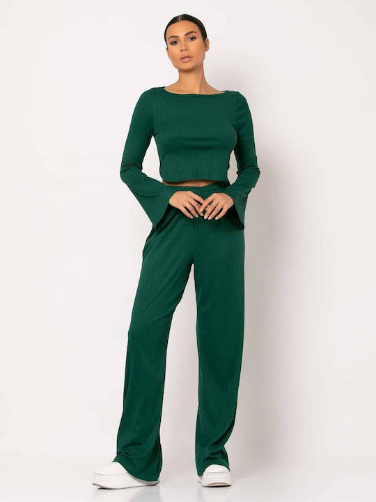 Noobass Femei GREEN Set cu Pantaloni