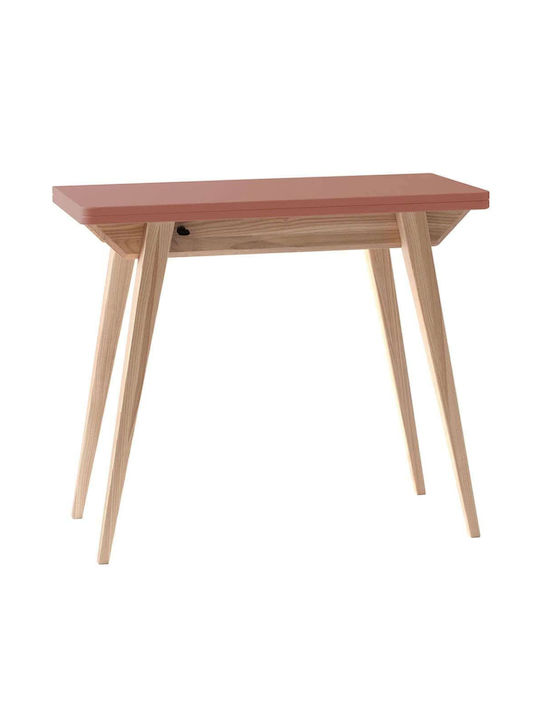 Envelope Table Extendable Wooden Dark Coral 90(+45)x45x76cm