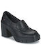 Spitze Zehe Pumps mit Plateau Schwarze
