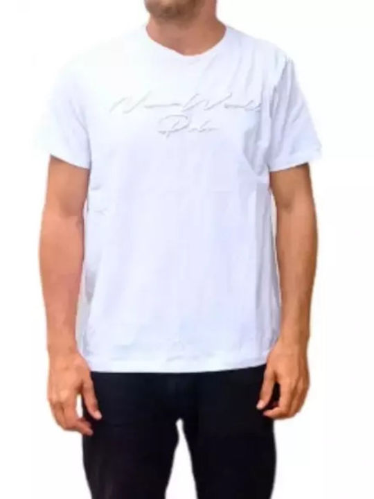 New World Polo Ανδρικό T-shirt Κοντομάνικο Polo Λευκό