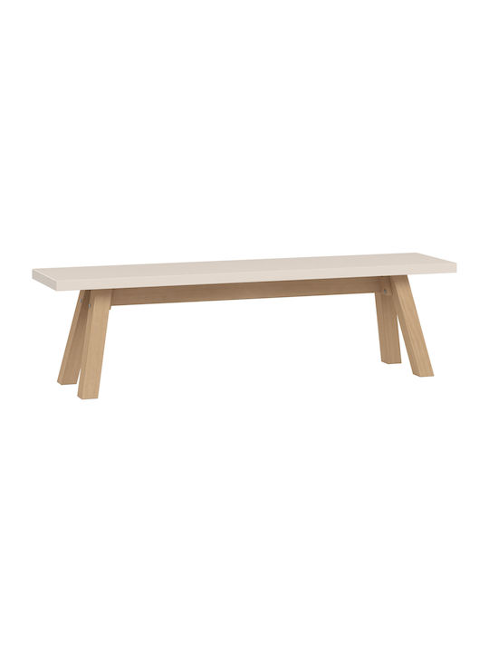 4 You Fresh Dining Room Bench with Wooden Surface Brown 170x36x46cm