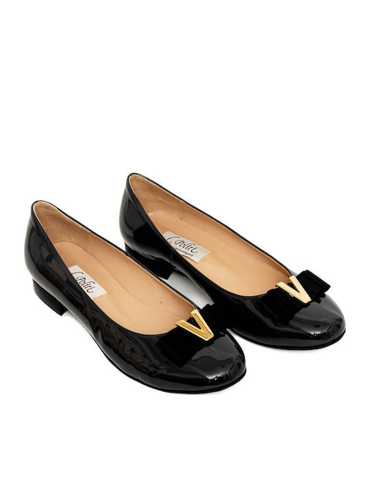 Anatomic Patent Leather Ballerinas Gray