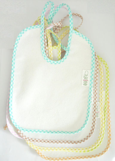 Figlio Bino Bib Fabric with Lace Band White
