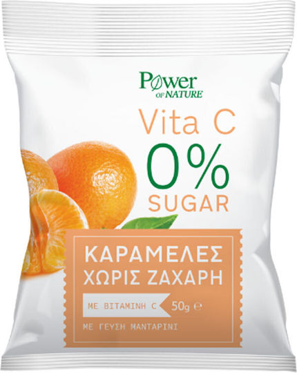 Power Health Vita C Βιταμίνη για Ενίσχυση του Ανοσοποιητικού, τo Δέρμα & Αντιοξειδωτική δράση Καραμέλα 16 x 3gr