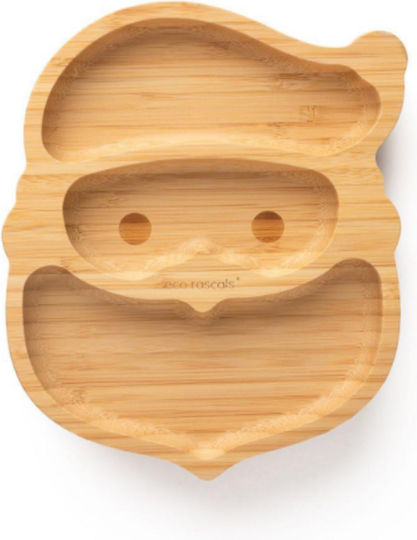 Eco Rascals Παιδικό Πιάτο Φαγητού από Bamboo Μπεζ