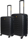 CAT Μεσαία Βαλίτσα Ταξιδιού Σκληρή Μαύρο με 4 Ρόδες (60/70cm)