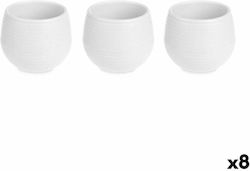 Ibergarden S3629849 Γλάστρα Λευκό 6.2x6.6cm Σετ 8τμχ