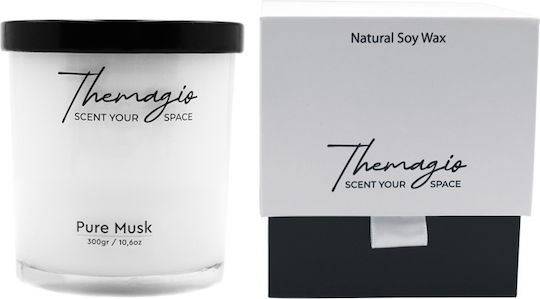 Themagio Αρωματικό Κερί Σόγιας σε Βάζο με Άρωμα Pure Musk 300gr
