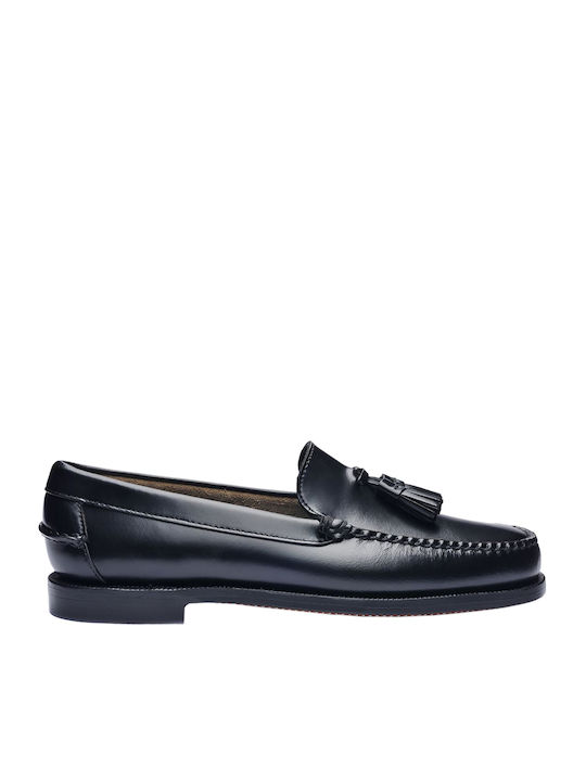 Sebago Classic Leder Damen Loafers in Schwarz F...