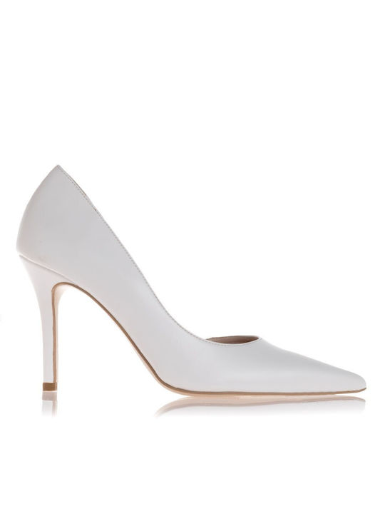 Sante Synthetic Leather White High Heels