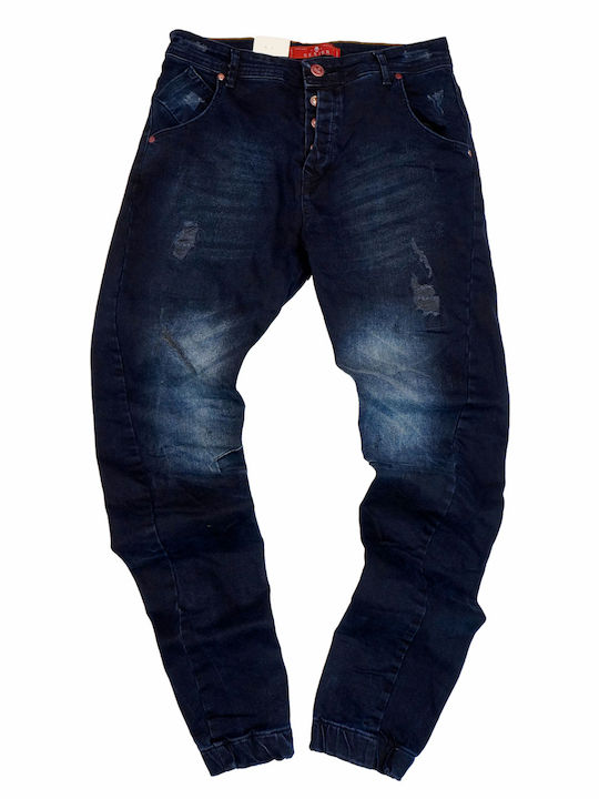 Senior Men's Jeans Pants Dark Blue