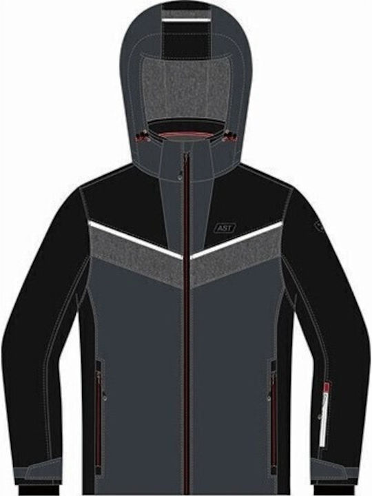 Astrolabio Men's Ski & Snowboard Jacket Black AE7F-DQB