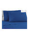 TnS Sheet King Size with Elastic 180x200+25cm. Midnight Blue