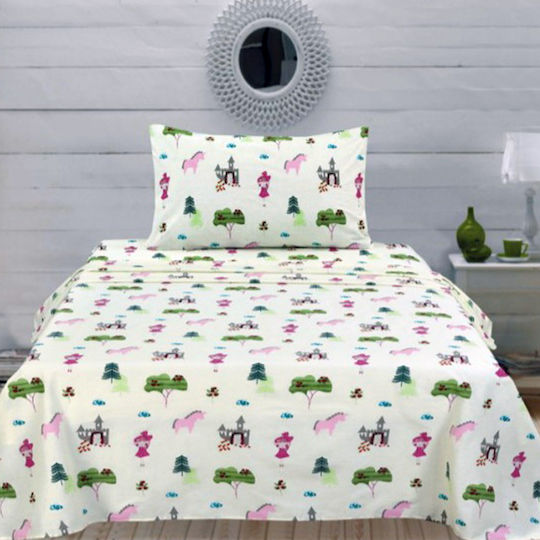 Joli Bettwäsche-Set Einzel Mit Gummizug Baumwolle Ecru 160x270cm 3Stück
