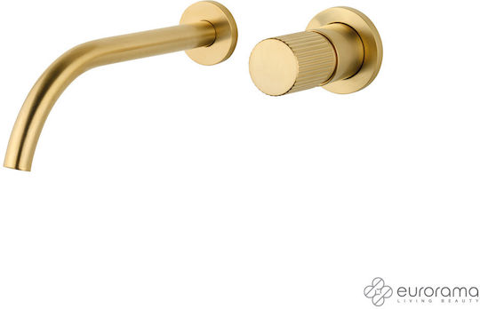 Eurorama Set Mixer & Gură Îngropată pentru Lavabo 1 Ieșire Auriu