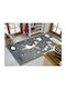 Dimcol Bon Appetit 257 Kitchen Anti-Slip Mat Runner Gray 67x150cm