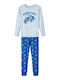 Name It Παιδική Πιτζάμα Χειμωνιάτικη Βαμβακερή Nautical Blue