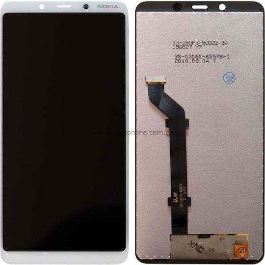 Οθόνη Ips με Μηχανισμό Αφής για Nokia 3.1 Plus (Λευκό)