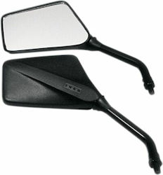 Emgo Motorradrückspiegel 2Stück Schwarz