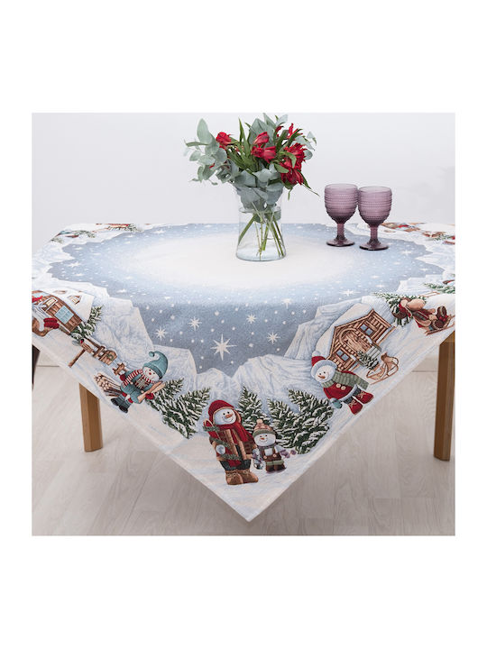 Dimeco Christmas Tablecloth Fabric L140xW140cm 1pcs