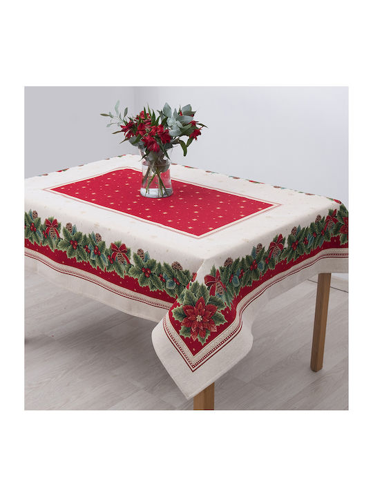 Dimeco Christmas Tablecloth Fabric L280xW160cm 1pcs