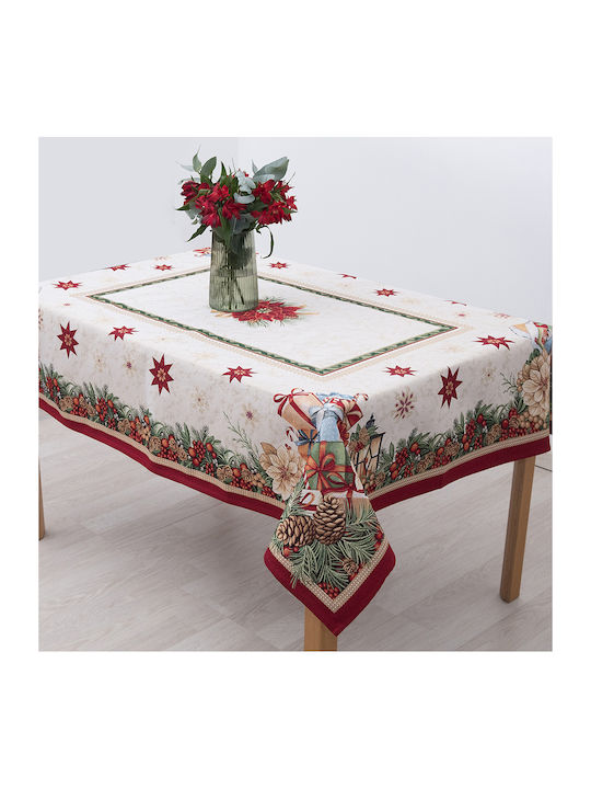 Dimeco Christmas Tablecloth Fabric L220xW140cm 1pcs