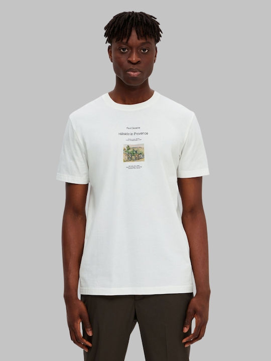 Selected Ανδρικό T-shirt Κοντομάνικο Λευκό