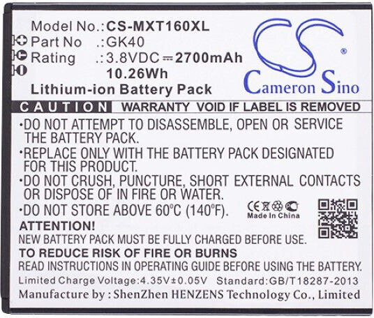3,8v Baterie compatibilă de înlocuire 2700mAh pentru Moto E3