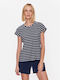 Women's Short Sleeve Top Dark Blue