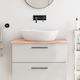 vidaXL Countertop without Sink L80xW60xH2cm Raw solid wood