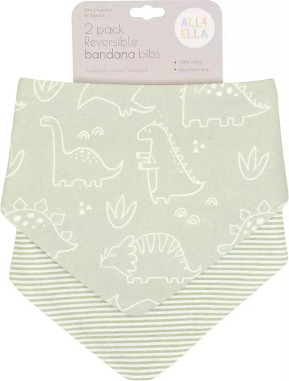 All4Ella Bandana Fabric Green 2pcs