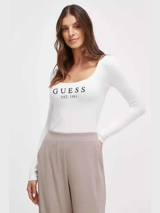 Guess Carrie Women's Athletic Crop T-shirt Beige