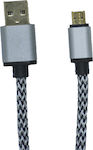 Geflochten USB 2.0 auf Micro-USB-Kabel Silber 1m 1Stück
