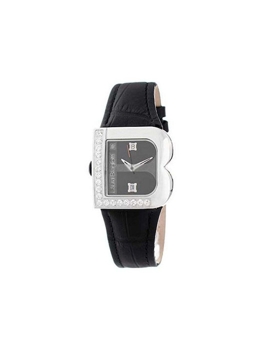 Laura Biagiotti Watch with Black Leather Strap