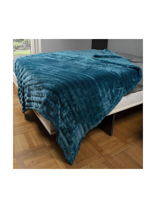Dimcol Pătură Fleece Petrol 160x220 cm