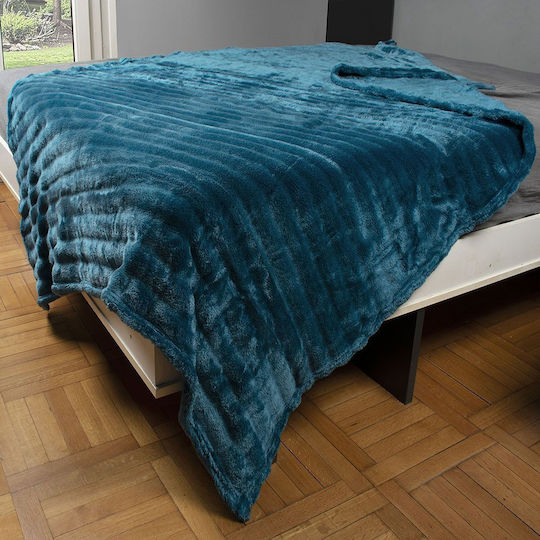 Dimcol Fleece Blanket Petrol 160x220cm