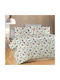 Dimcol Παιδικό Πάπλωμα Μονό Kids Zoo White-Multi 160x240εκ.
